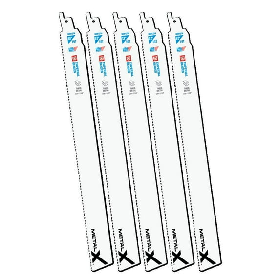 Imperial Blades Extreme Metal 12In 14 Tpi Thick Metal Reciprocating Blade 5Pc