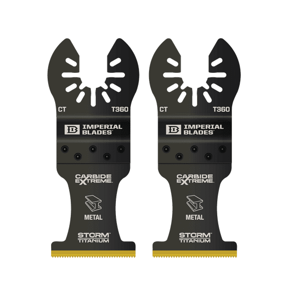 Imperial Blades One Fit 1-3/8" Carbide Extreme Storm Titanium Metal Blade, 2PC