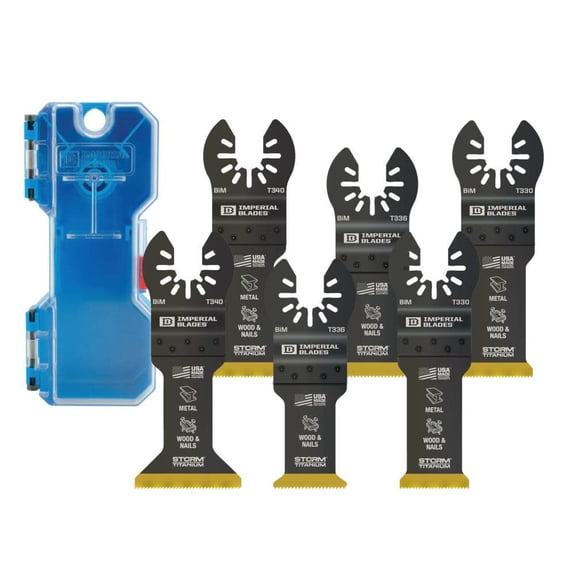 Imperial Blades One Fit Storm Titanium Metal/Wood Variety Pack, 6PC + Free Case
