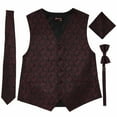 thumbnail image 1 of Imperial Burgundy Men's Satin Vest Spencer J's - 2XL, 1 of 4