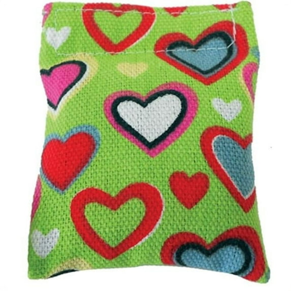 Imperial Cat 01187 Heart Pillow Catnip Toy Cat n Around -Refillable - on Hang Tag