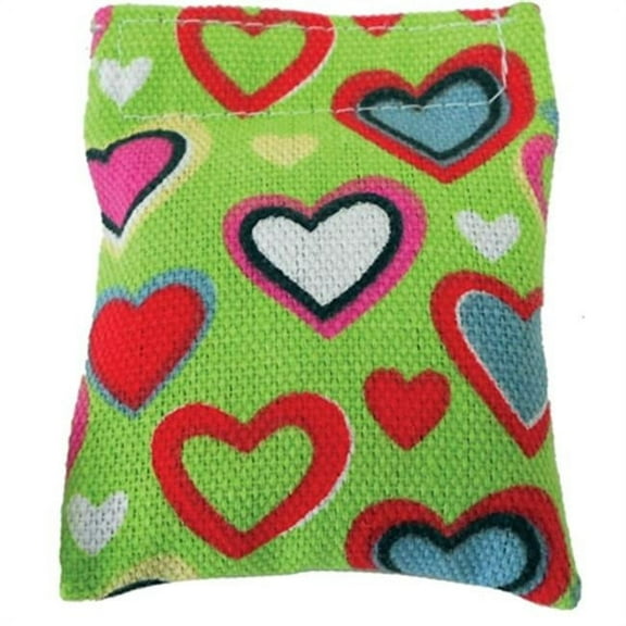 Imperial Cat 01187 Heart Pillow Catnip Toy Cat n Around -Refillable - on Hang Tag