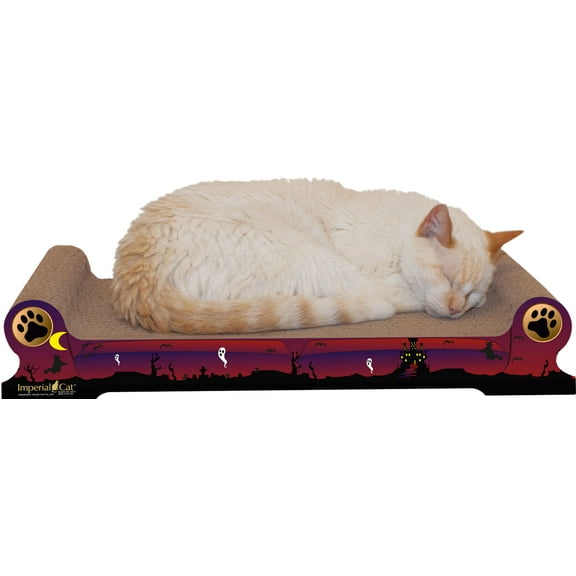 Imperial Cat Scratch 'n Shapes Large Sofa Cat Scratcher, Halloween Scene