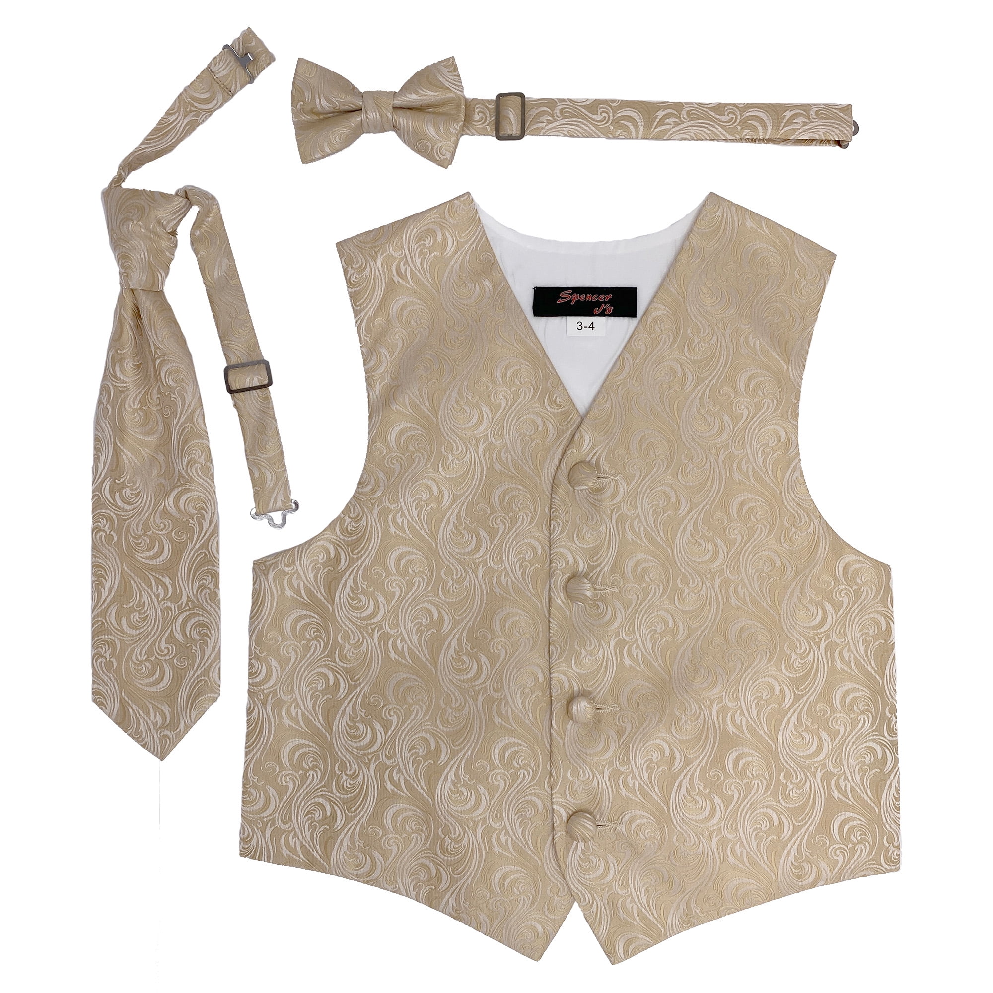 Boys Ivory Satin Vest Set (3-6M to 14)