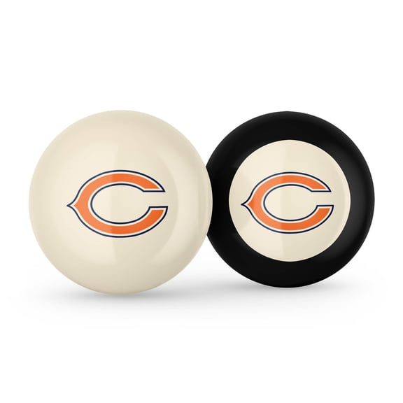 Imperial Chicago Bears Logo Cue Ball & 8 Ball Combo Set