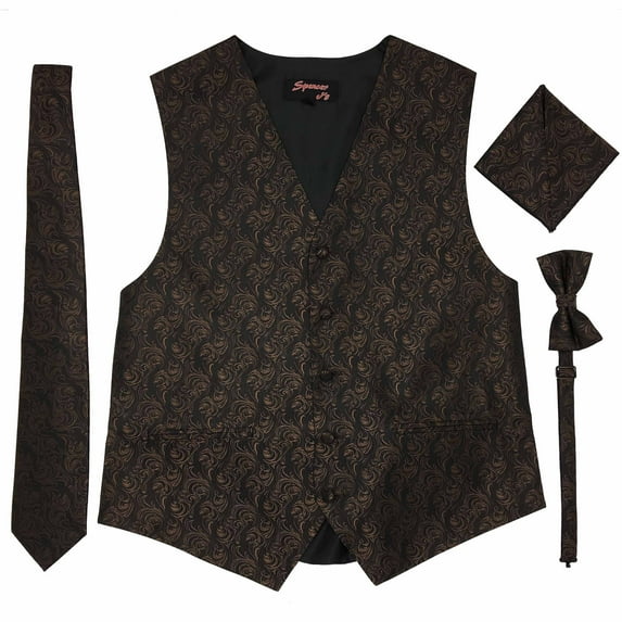 Imperial Chocolate Men's Satin Vest Spencer J's - XS