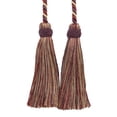 thumbnail image 1 of Imperial Collection Double Tassel Curtain and Drapery Tieback / Holdback, 4" Tassel (10cm), 26" Spread (66cm) # ICT, Cranberry Red #4466 (Dark Red, White Gold, Olive Green) Sold Individually, 1 of 2