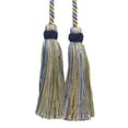 thumbnail image 1 of Imperial Collection Double Tassel Curtain and Drapery Tieback / Holdback, 4" Tassel (10cm), 26" Spread (66cm) # ICT, Spring Green #4668 (Mint Green, Sky Blue, Light Gold) Sold Individually, 1 of 1