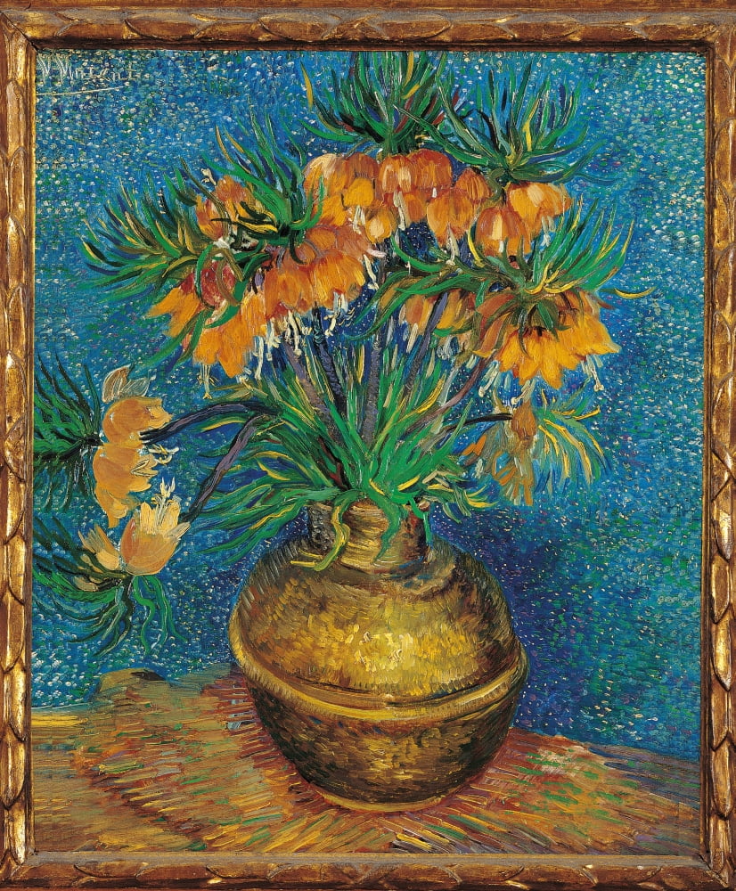 Imperial Crown Fritilaria In A Copper Vase Canvas Art -  (18 x 24)