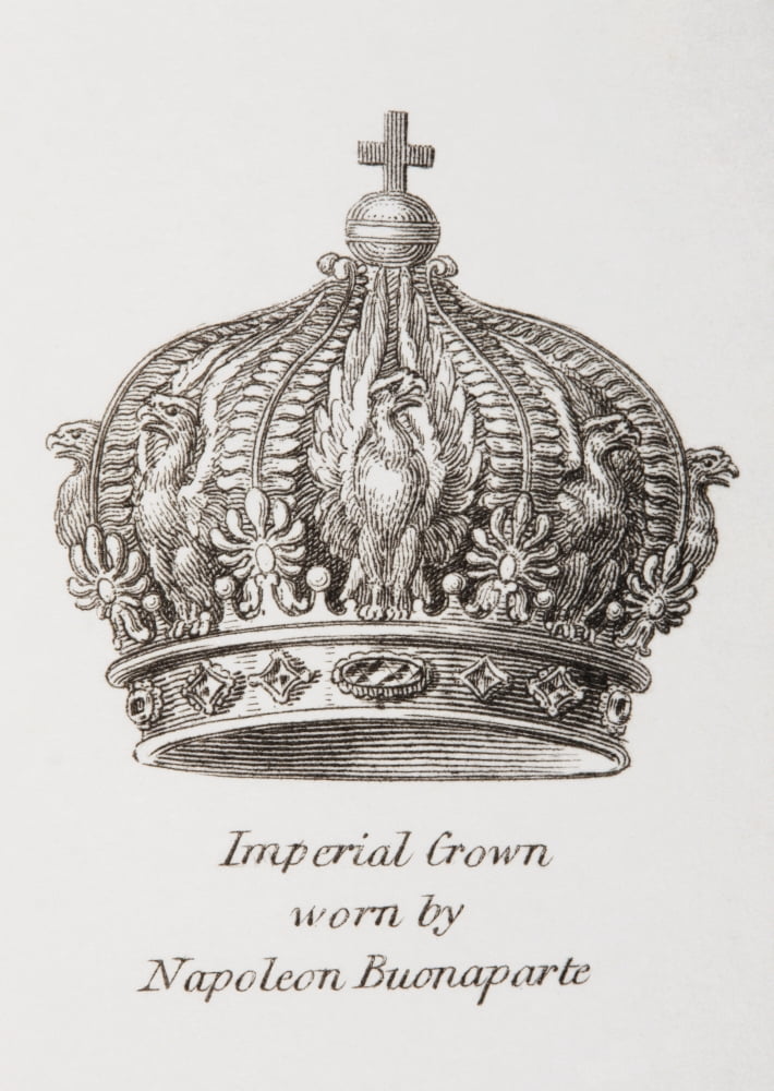 Imperial Crown Worn By Napoleon Bonaparte From The Cyclopaedia Or Universal Dictionary Of Arts Sciences And Literature By Abraham Rees Published London 1820 Canvas Art - Ken Welsh Design Pics (13 x 1