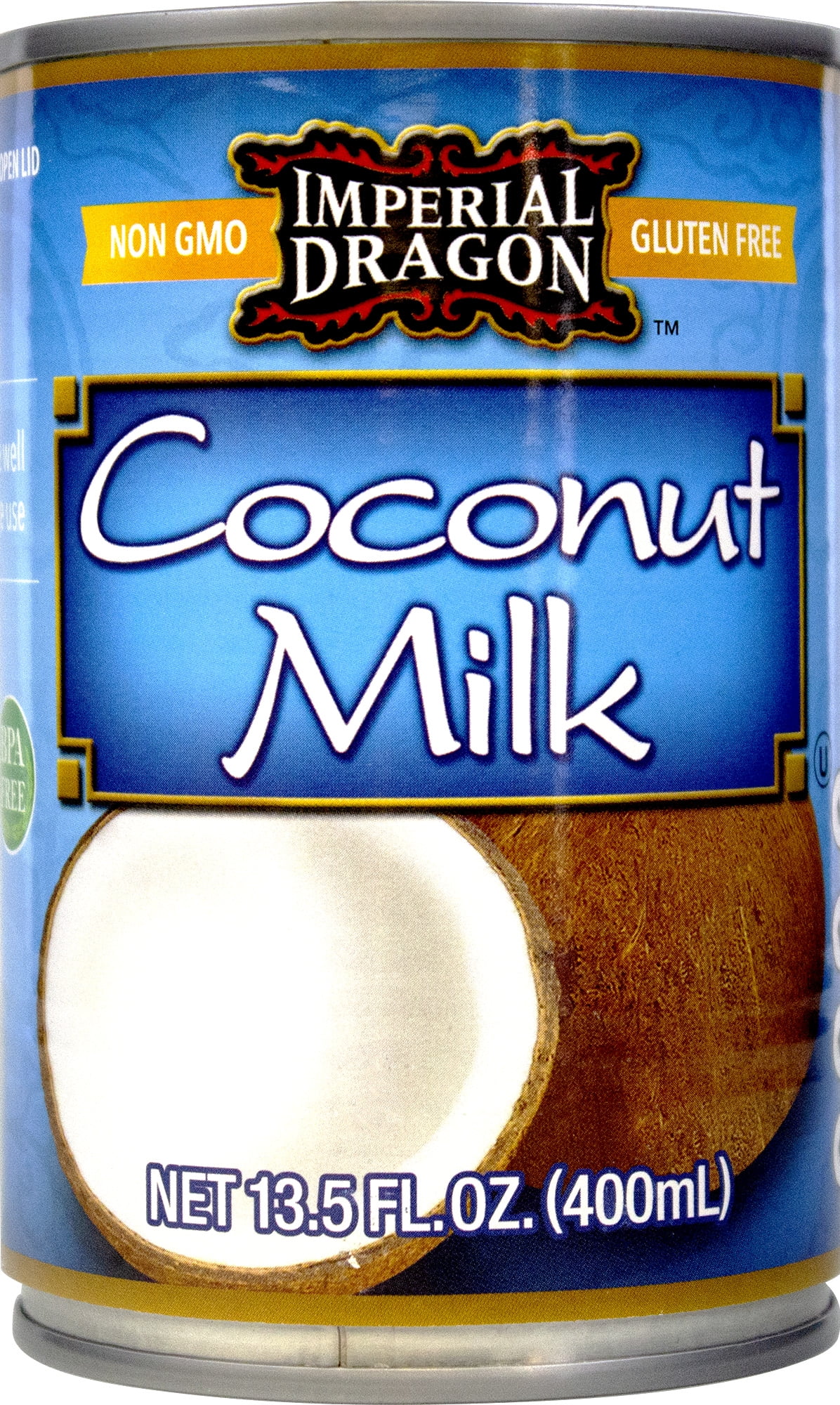 Imperial Dragon Coconut Milk, Canned, Non GMO, Gluten-Free, Dairy-Free,  13.5 fl oz 