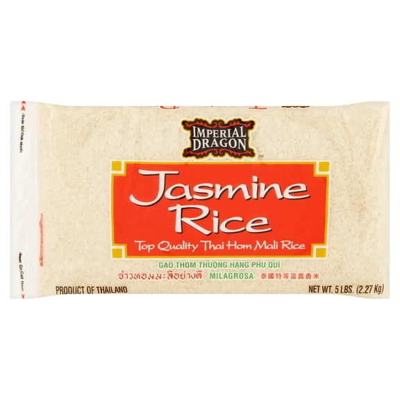 Imperial Dragon Thai Hom Mali Jasmine Rice, Non-GMO, 5 lb Bag