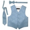 thumbnail image 1 of Imperial Dusty Blue Boys Satin Vest Spencer J - Boys 9-10, 1 of 5