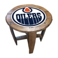 thumbnail image 1 of Imperial Edmonton Oilers Oak Barrel Table, 1 of 3
