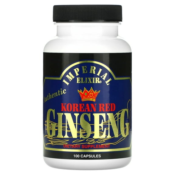 Imperial Elixir Korean Red Ginseng - 600 mg each - 100 Capsules