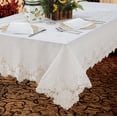 thumbnail image 1 of Imperial Embroidered Vintage Lace Design 70" X 198" Oblong / Rectangle Tablecloth in White, 1 of 2