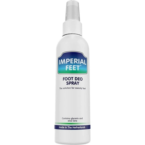 Imperial Feet Foot Deo Spray - Foot & Shoe Deodorizer Spray, Helps Eliminate Smelly Odor & Control Sweat - Antiperspirant Deodorizing Freshener with Mint Scent - Strong, 24-Hour Protection - 150ml