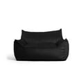 thumbnail image 1 of Big Joe Imperial Fufton Foam Filled Bean Bag Sofa with Removable Cover, Black Plush, Soft Polyester, 5 feet Giant, 1 of 8