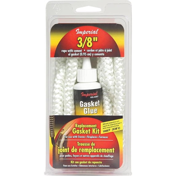 Imperial GA0187 Gasket Rope Kit 3/8 in W x 6 ft L, Fiberglass, White