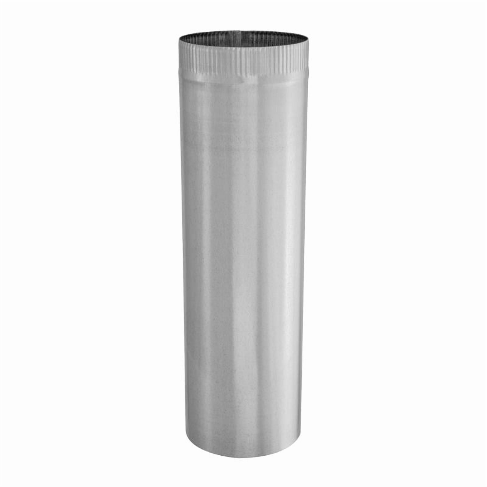Imperial GV0380 Duct Pipe, 6 in Dia, 24 in L, 26 Gauge, Galvanized Steel, Galvanized