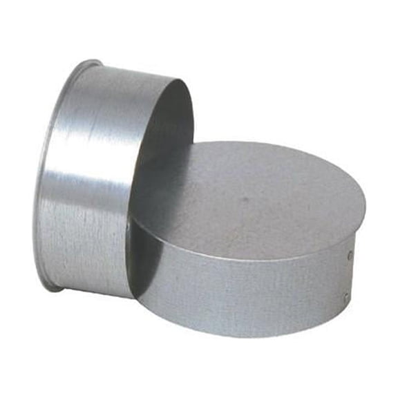 Imperial GV0721 HVAC Duct Pipe Tee Cap/Plug, No Crimp, Galvanized, 3 In. - Quantity 1
