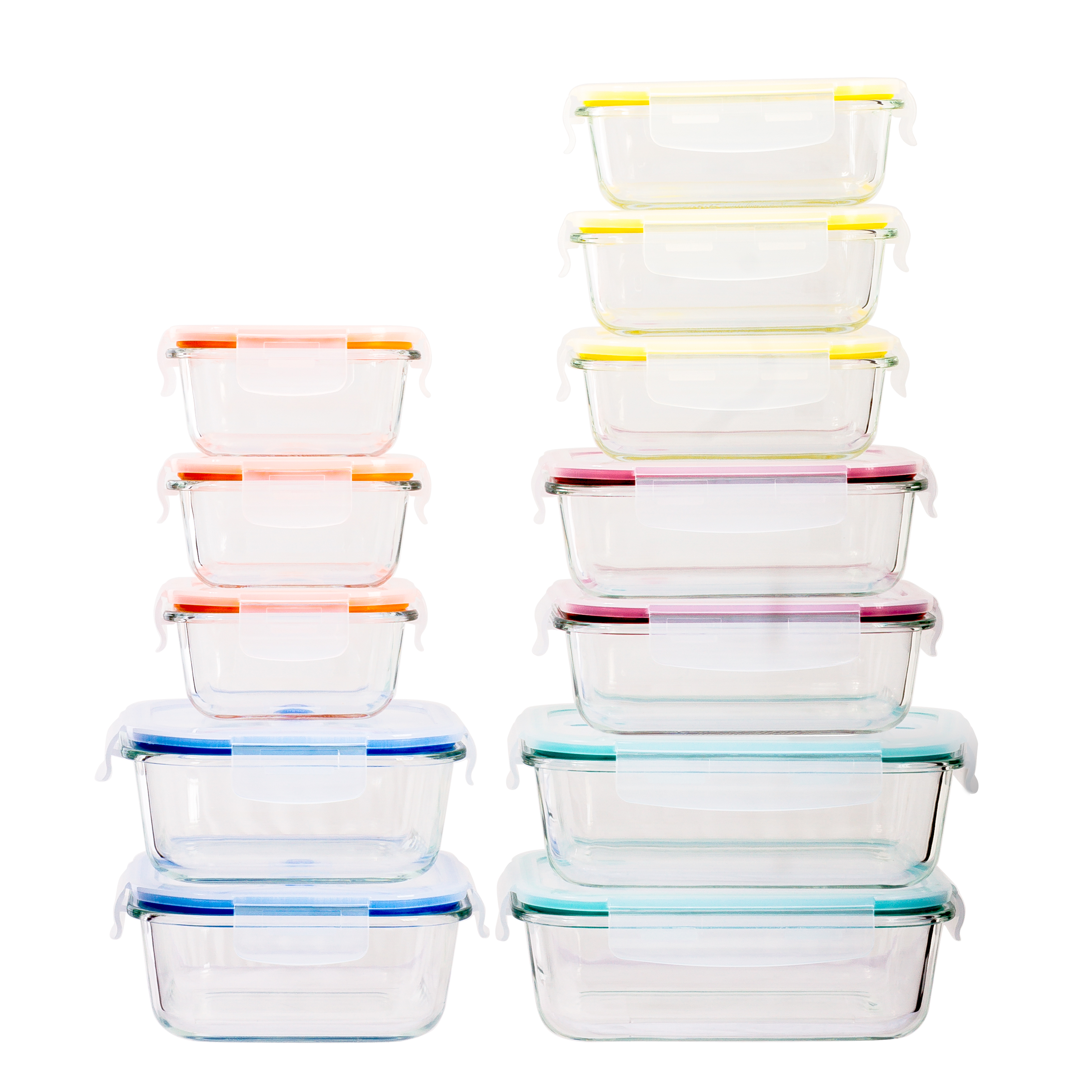 Imperial Home 24 pcs. Glass Meal Prep Storage Container Set W/ Snap Locking Lid - image 1 of 8