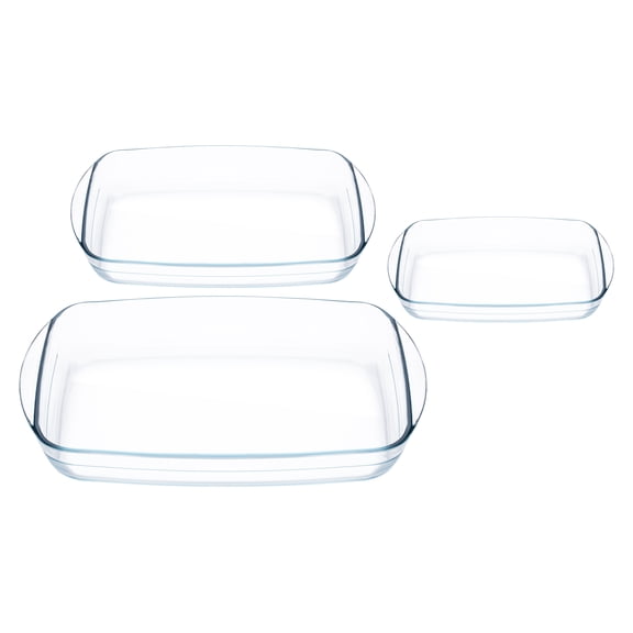Imperial Home 3 Pc Glass Rectangular Baking Dish