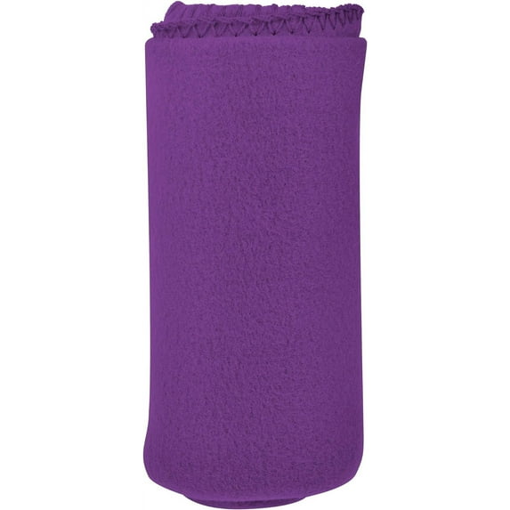 Imperial Home 50” x 60” Soft Fleece Throw Blanket for Home & Travel, Purple 24-Pack