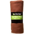 thumbnail image 1 of Imperial Home 50” x 60” Soft Fleece Throw Blanket for Home & Travel, Tan 24-Pack, 1 of 7