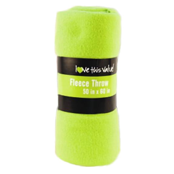Imperial Home 50” x 60” Soft Fleece Throw Lime Green