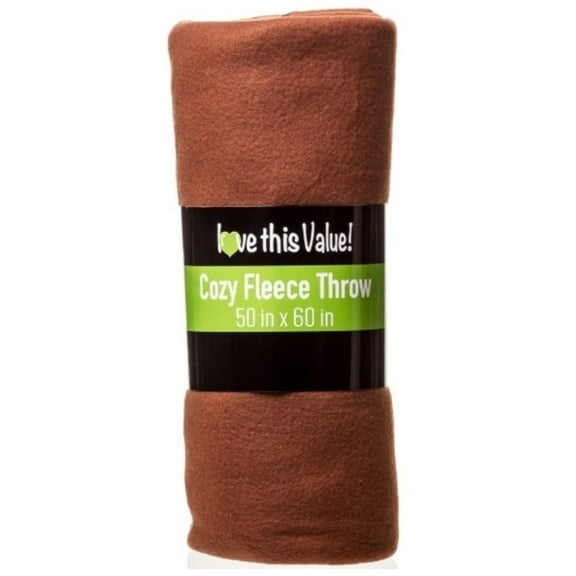Imperial Home 50 x 60 inch Bulk Soft Fleece Throw Blankets - Set of 12