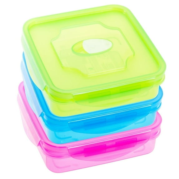 Imperial Home 6 Pc Multi-Color Meal Prep Lunch Box Containers with Vented Lids