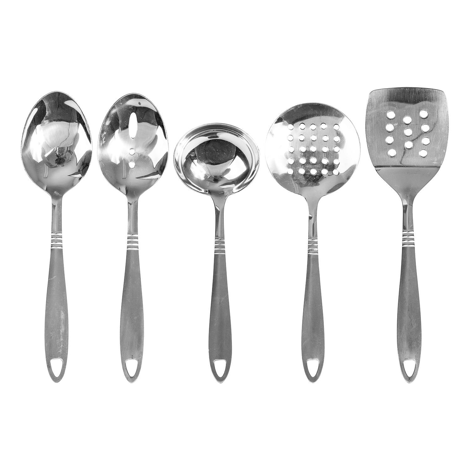 Imperial Home 9" Stainless Steel Utensil Serving Set - 5 Pieces - Walmart.com