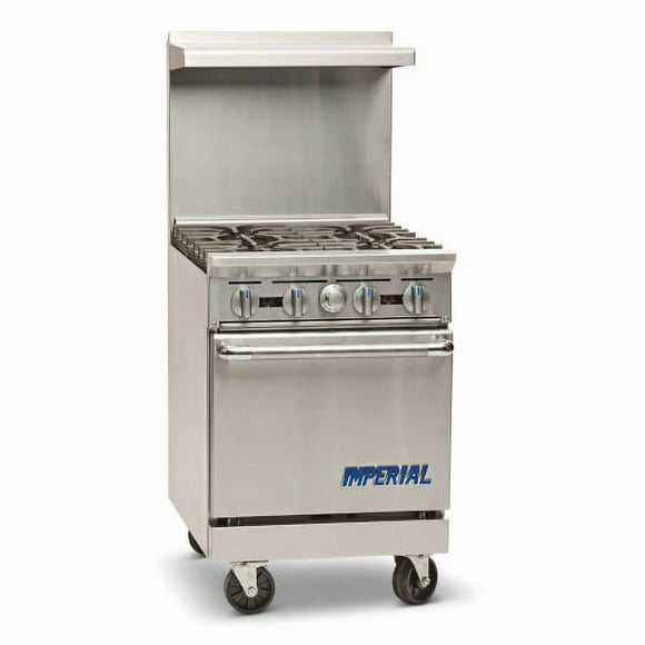 Imperial IR-4 Four Burner 24" Gas Restaurant Range - 155,000 BTU