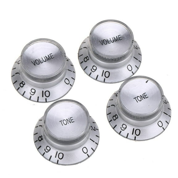 Imperial Inch Guitar Reflector Knobs Size Top Hat Bell 2 Volume 2 Tone