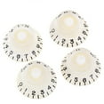 thumbnail image 1 of Imperial Inch Size Top Hat Bell Knobs for USA Made Gibson Les Paul SG Electric Guitar, Amber Set of 4 White, 1 of 4