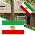 thumbnail image 1 of Imperial Iran Flag (90x150cm), Pahlavi Dynasty Flag with Lion and Sun Emblem, Durable Polyester Banner for Outdoor & Indoor Display, 1 of 9