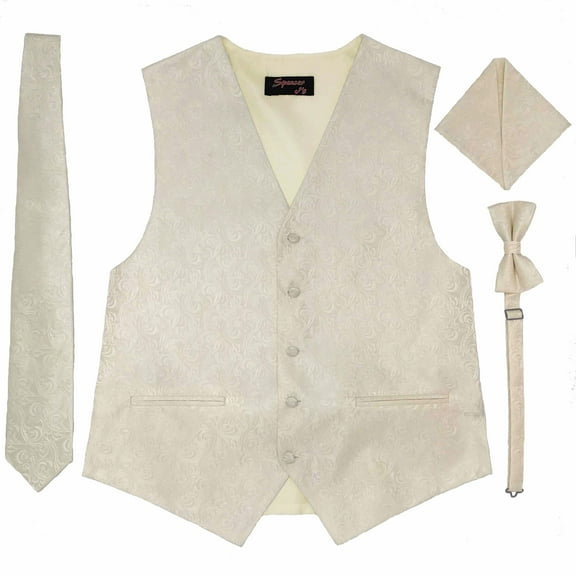 Imperial Ivory Men's Satin Vest Spencer J's - S