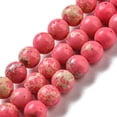 thumbnail image 1 of Imperial Jasper Dyed Beads Strands Round Hot Pink 4mm Hole: 1mm 91pcs/strand 14.88''~14.96"(37.8~38cm), 1 of 5
