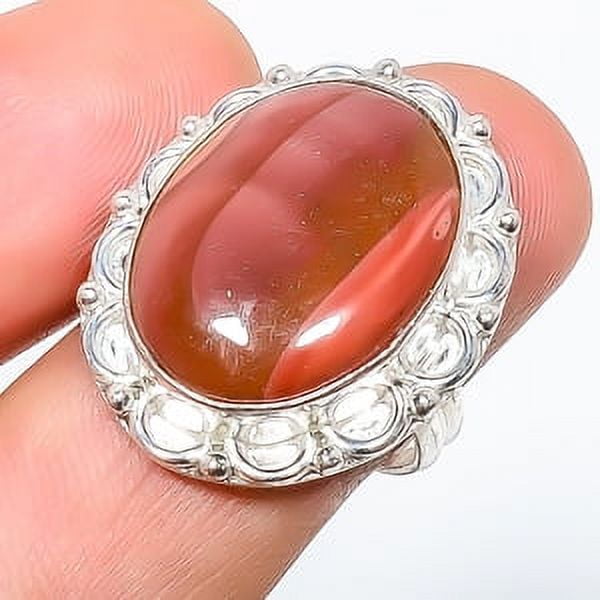 ZAM GEMS Imperial Jasper - Guadalajara 925 Sterling Silver Handmade Ring s.8.5 TR7508-478, Christmas Sale, Birthday Gift, Beautiful Jewelry For Woman