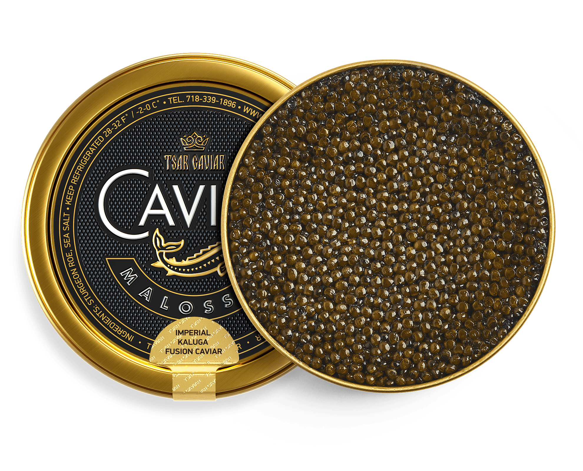 Imperial Kaluga Fusion Caviar 1 oz (30g) in Metal Jar