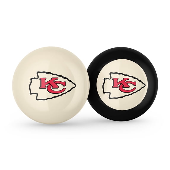 Imperial Kansas City Chiefs Logo Cue Ball & 8 Ball Combo Set