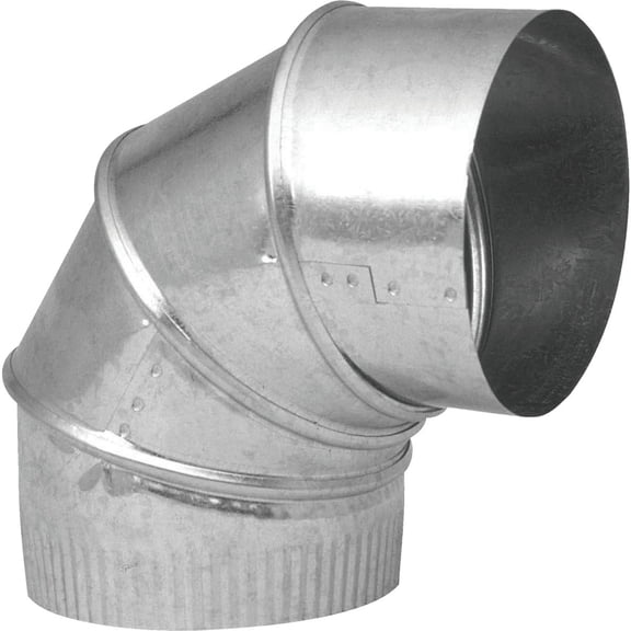 Imperial Adjustable 90 Degree Elbow Galvanized Steel Duct - 3 In. Dia. x 3 In. Dia. Silver