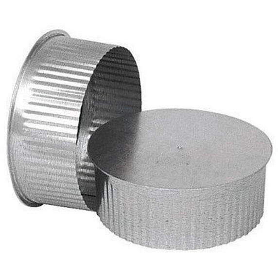 Imperial Manufacturing 4 in. Dia. Galvanized steel Crimped Pipe End Cap