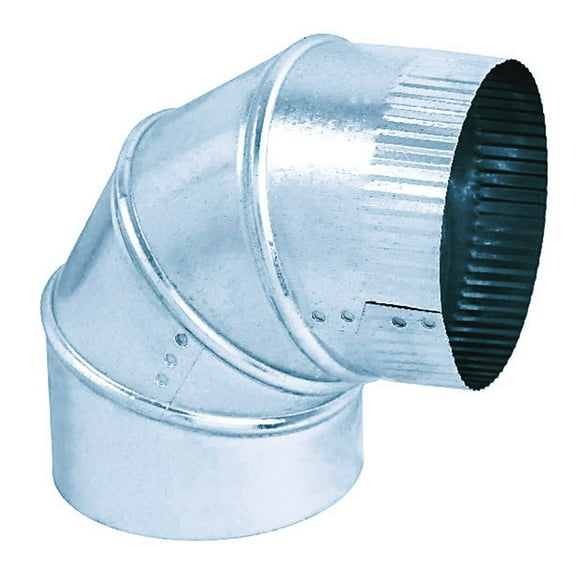 Imperial Manufacturing 6 in. Dia. x 6 in. Dia. Adjustable 90 deg. Galvanized Steel Elbow Exhaust