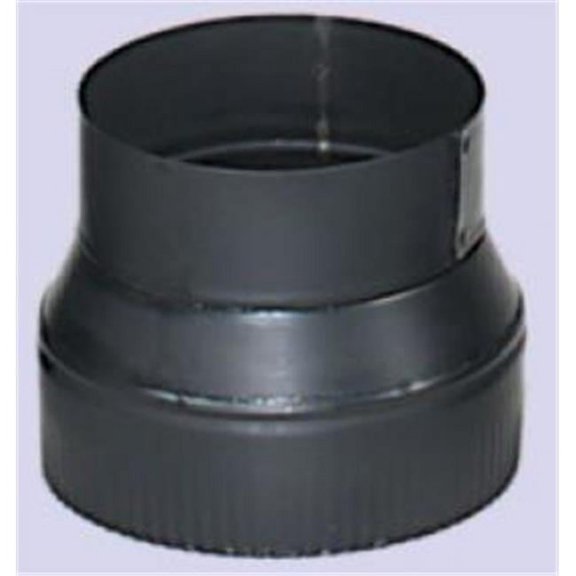Imperial Manufacturing Group BMOO61 24-ga Snap-Lock Black Stovepipe 7 Inch To 6 Inch Reducer Crimp On Large End