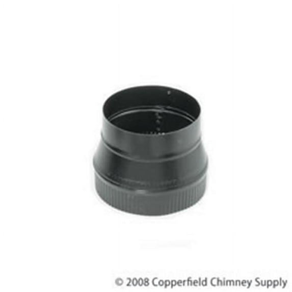 Imperial Manufacturing Group BMOO63 Snap-Lock Black Stovepipe Reducer - Black - 8 Inch to 7 Inch