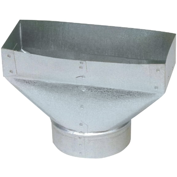 unknown Imperial Manufacturing Group Universal Boot - Galvanized Steel Duct - 4" x 10" x 6" Silver — Residential Use, Standard Application