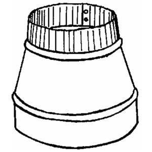 Imperial Manufacturing Group GV1417 6" X 4" Galvanized Reducer