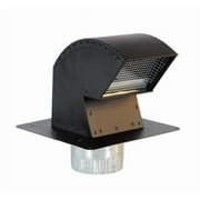 Imperial Manufacturing Group VT0640 Imperial Manufacturing R2 9 in. L x 4 in. Dia. Black/ Silver Aluminum Roof Cap with Collar